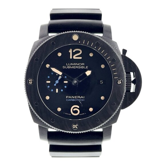 Panerai Luminor Submersible Carbon Black Dial 47mm Automatic Mens Watch PAM00616 - Picture 1 of 10